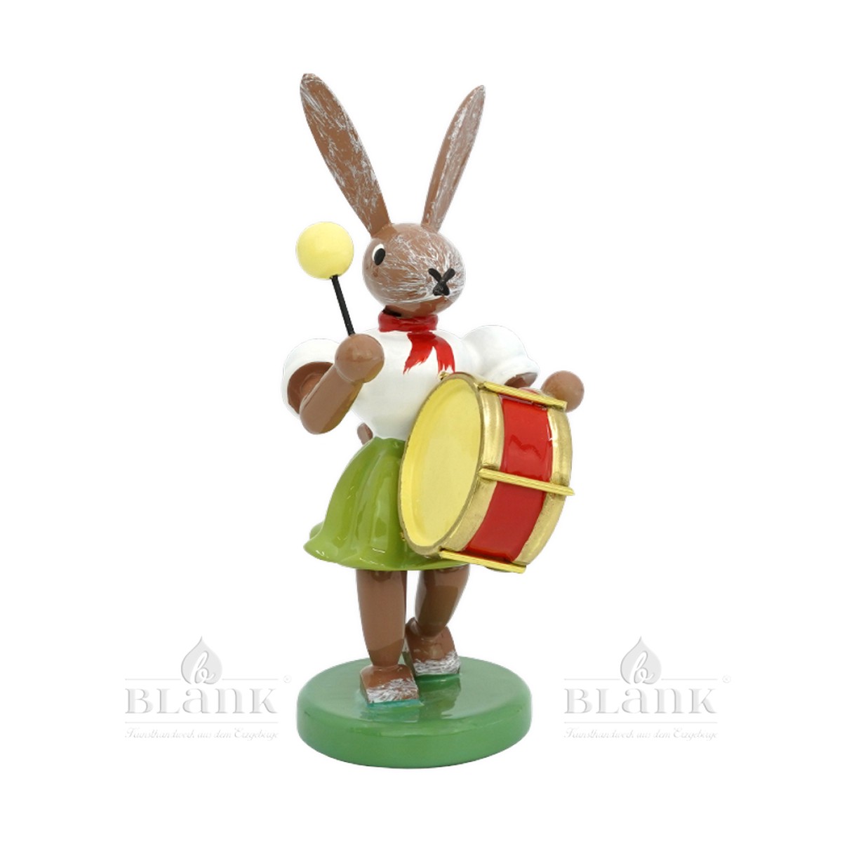 Blank Easter bunny with drum, colored
