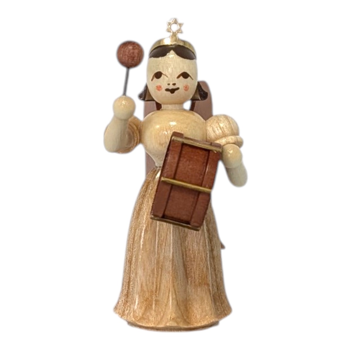 Blank long-skirted angel with drum