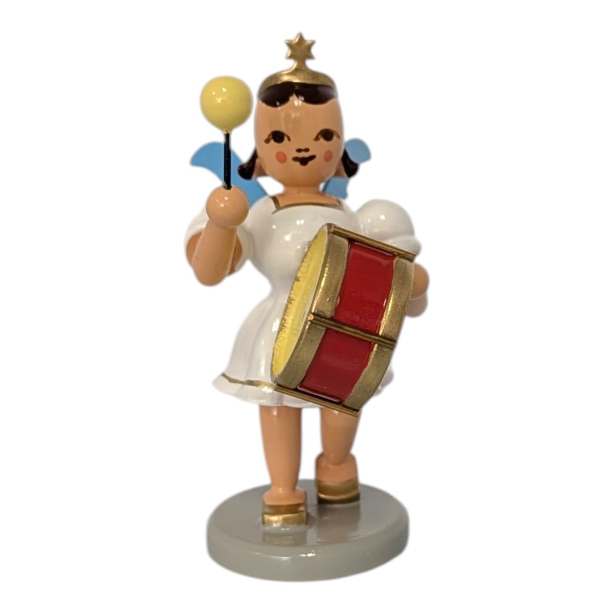 Blank short-skirted angel with drum, colored