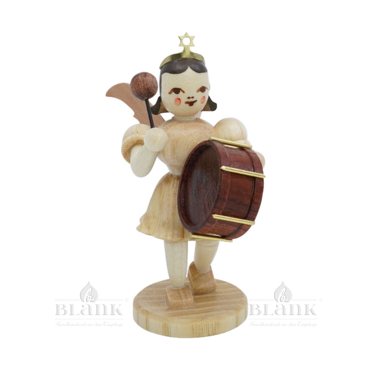 Blank short-skirted angel with drum
