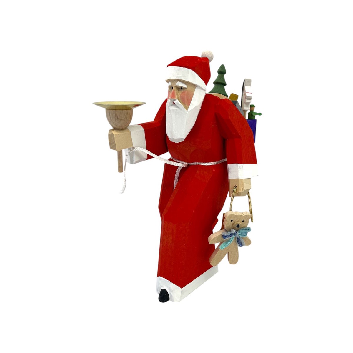 Christmas Figure  Santa Claus with candle holder