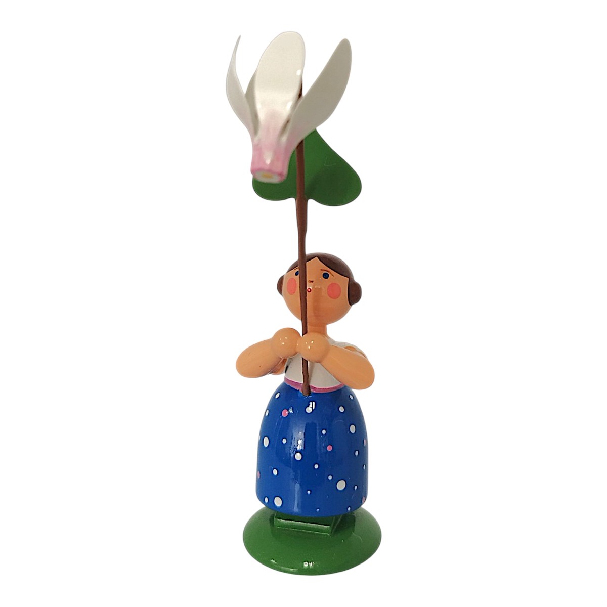 Flower girl with white cyclamen