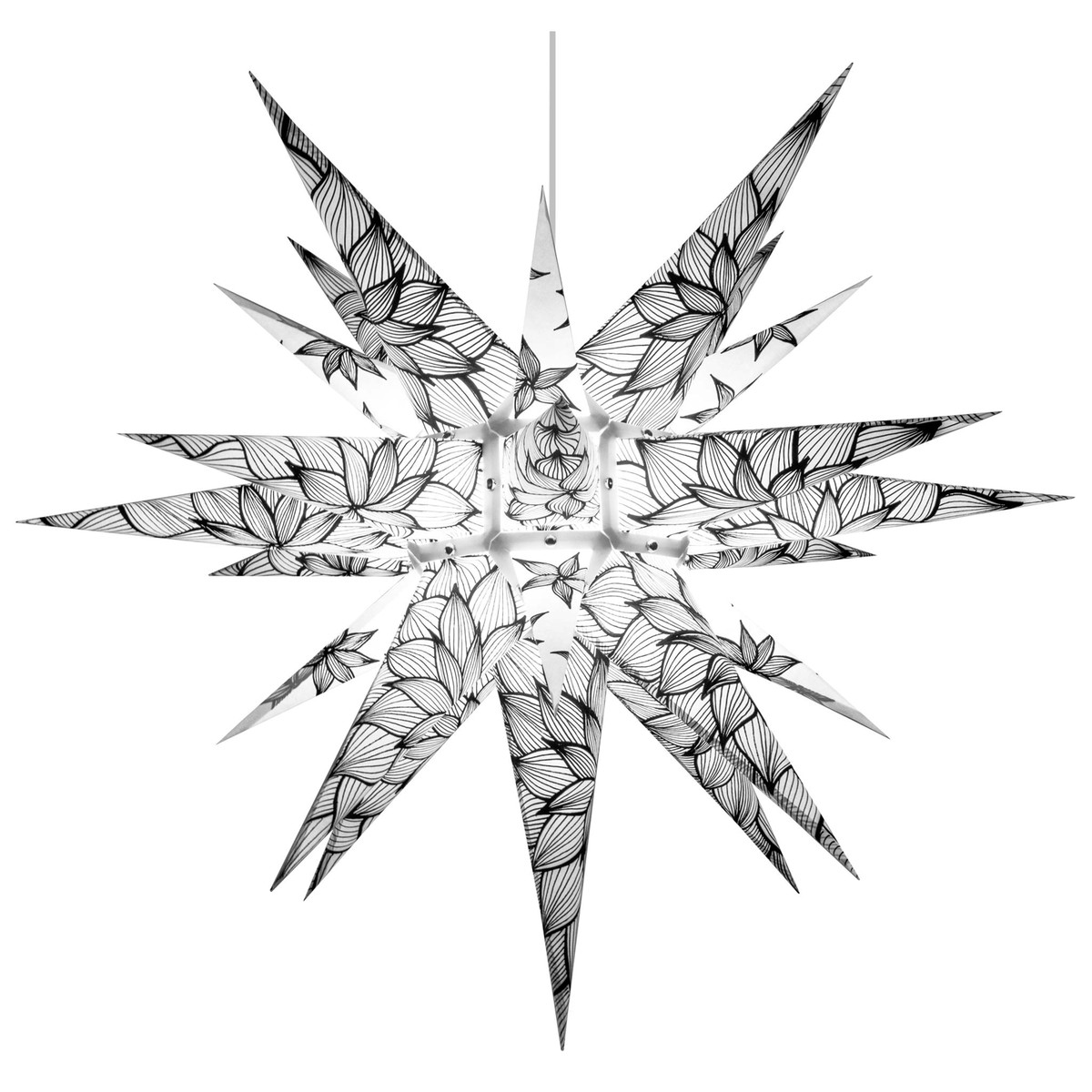 Herrnhut Star Edition Natural Paper 60cm, graphic dahlia