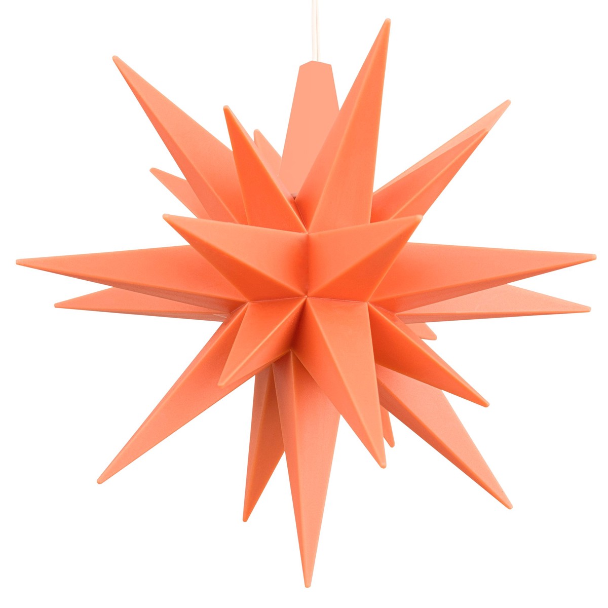 Herrnhut Star, plastic, 8cm, apricot | Special edition 2026, incl. power adapter