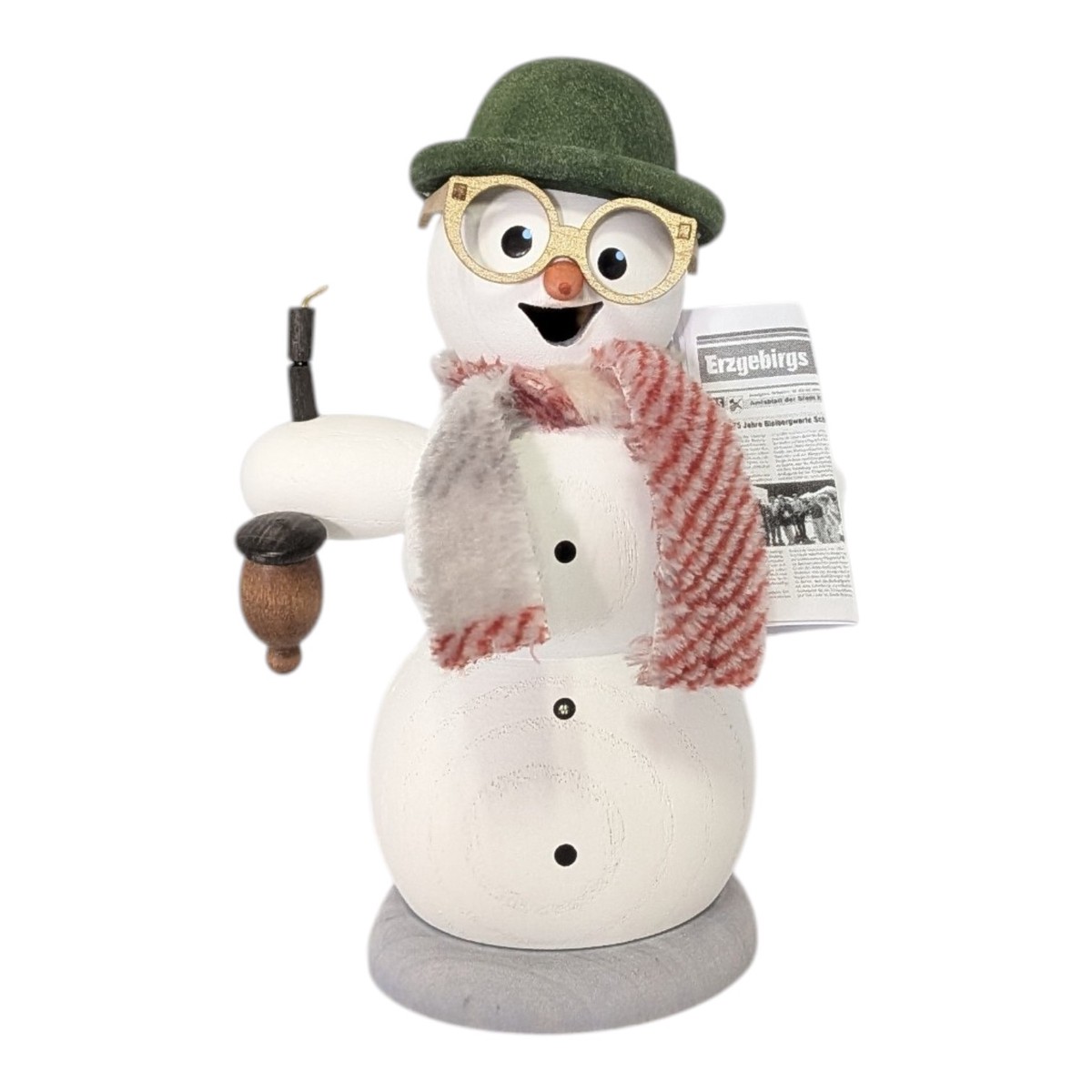 Snowman Incense Smoker with Newspaper