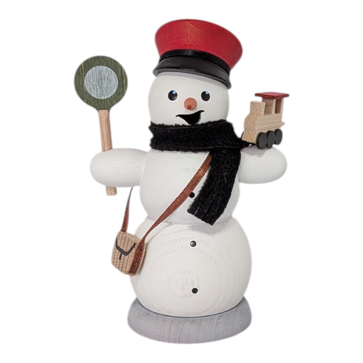 Snowman Railway Worker Incense Smoker