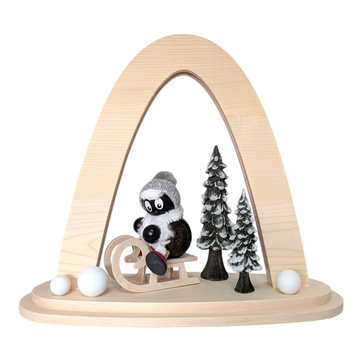 Solid wood bow Pitti on sled