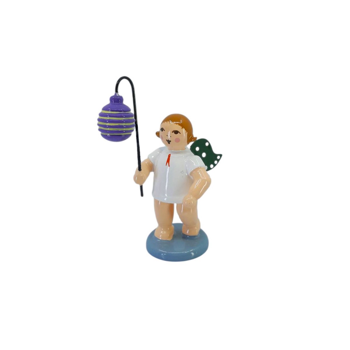Angel with lantern, sphere grooved, without crown