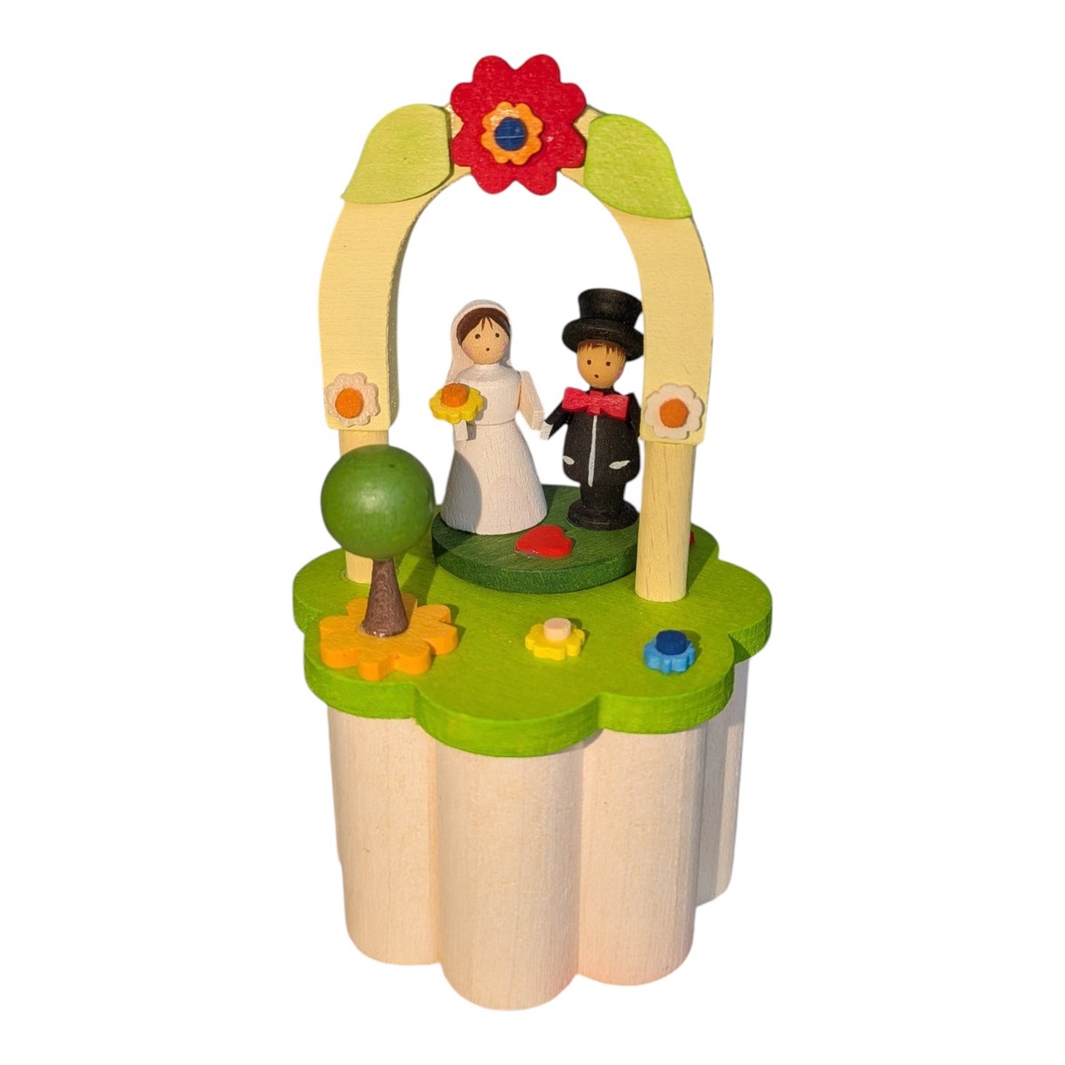 Hand-crank music box: Bride and Groom