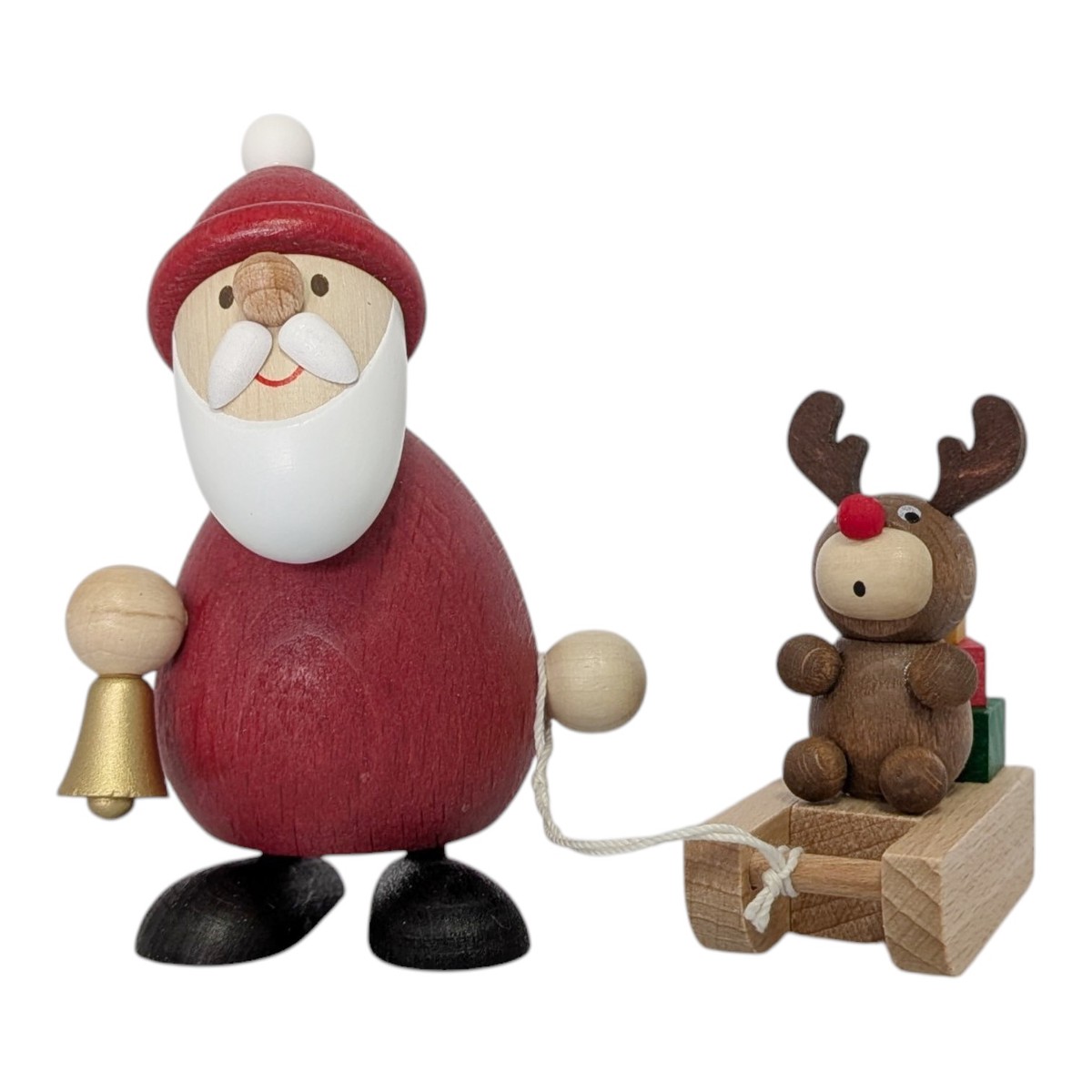 Santa Claus with sleigh and moose