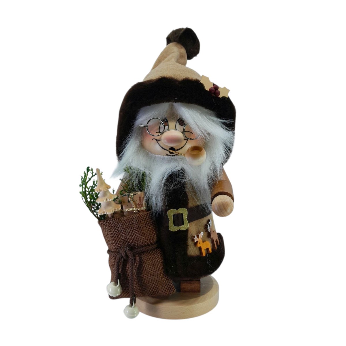 Smoking man gnome Santa Claus