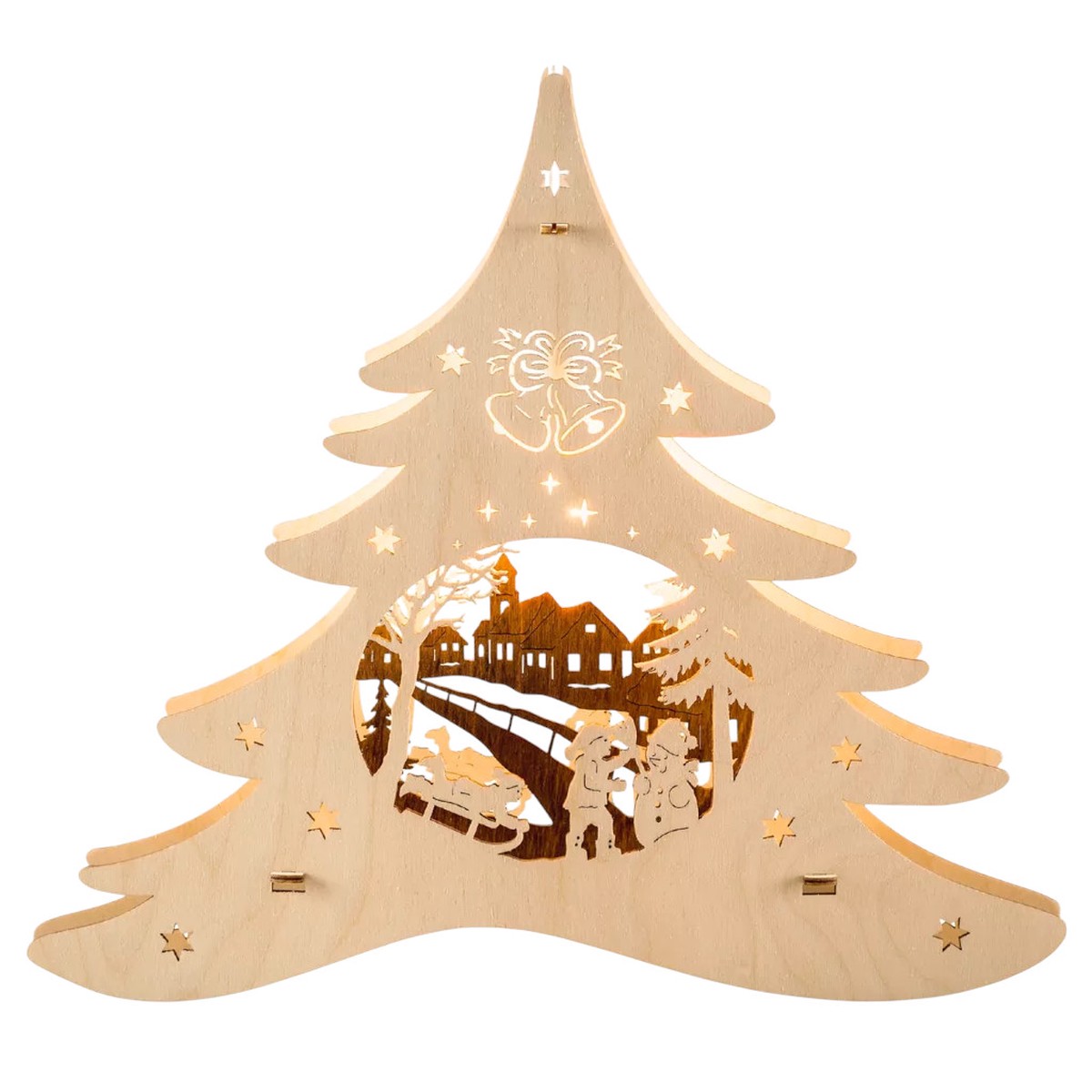 Window picture Christmas tree winter fun, electric