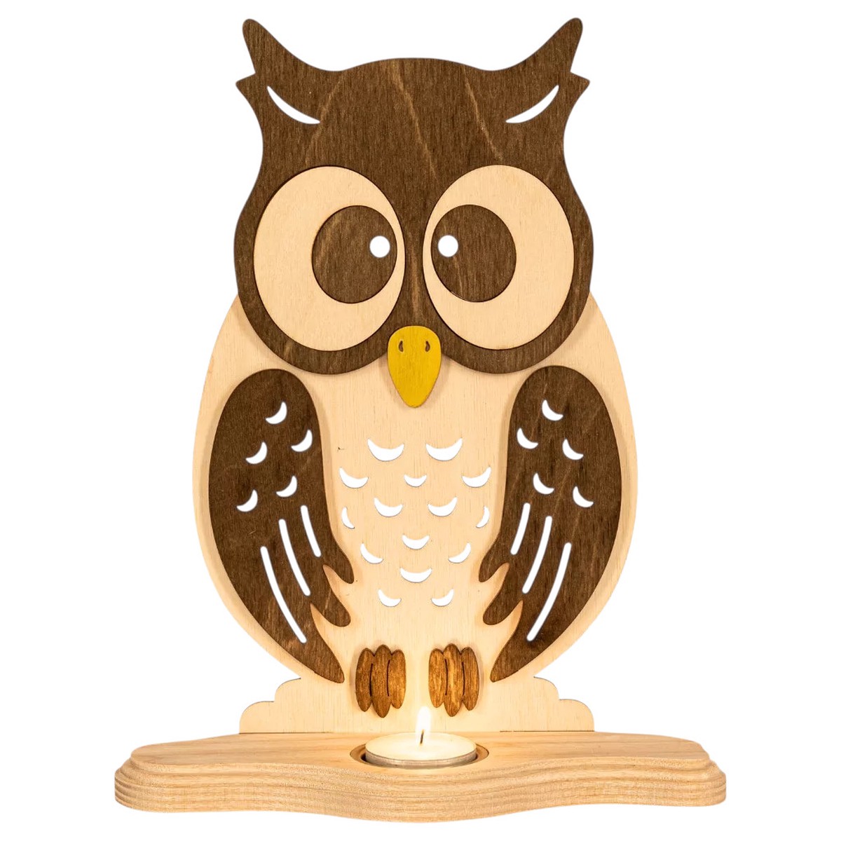 Owl tealight holder