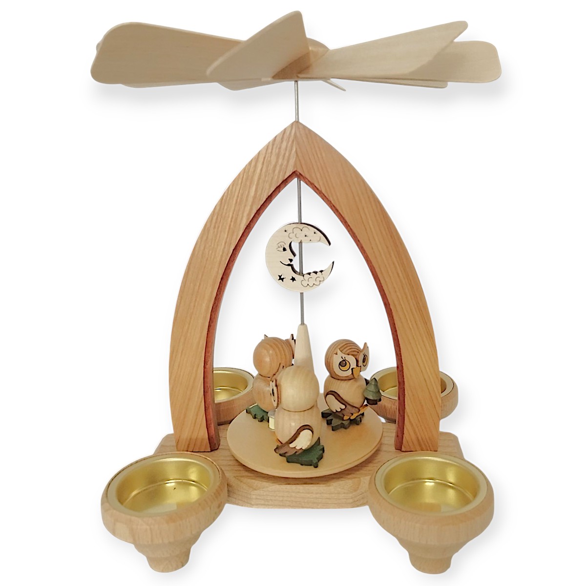 Pyramid for tea lights owls summer