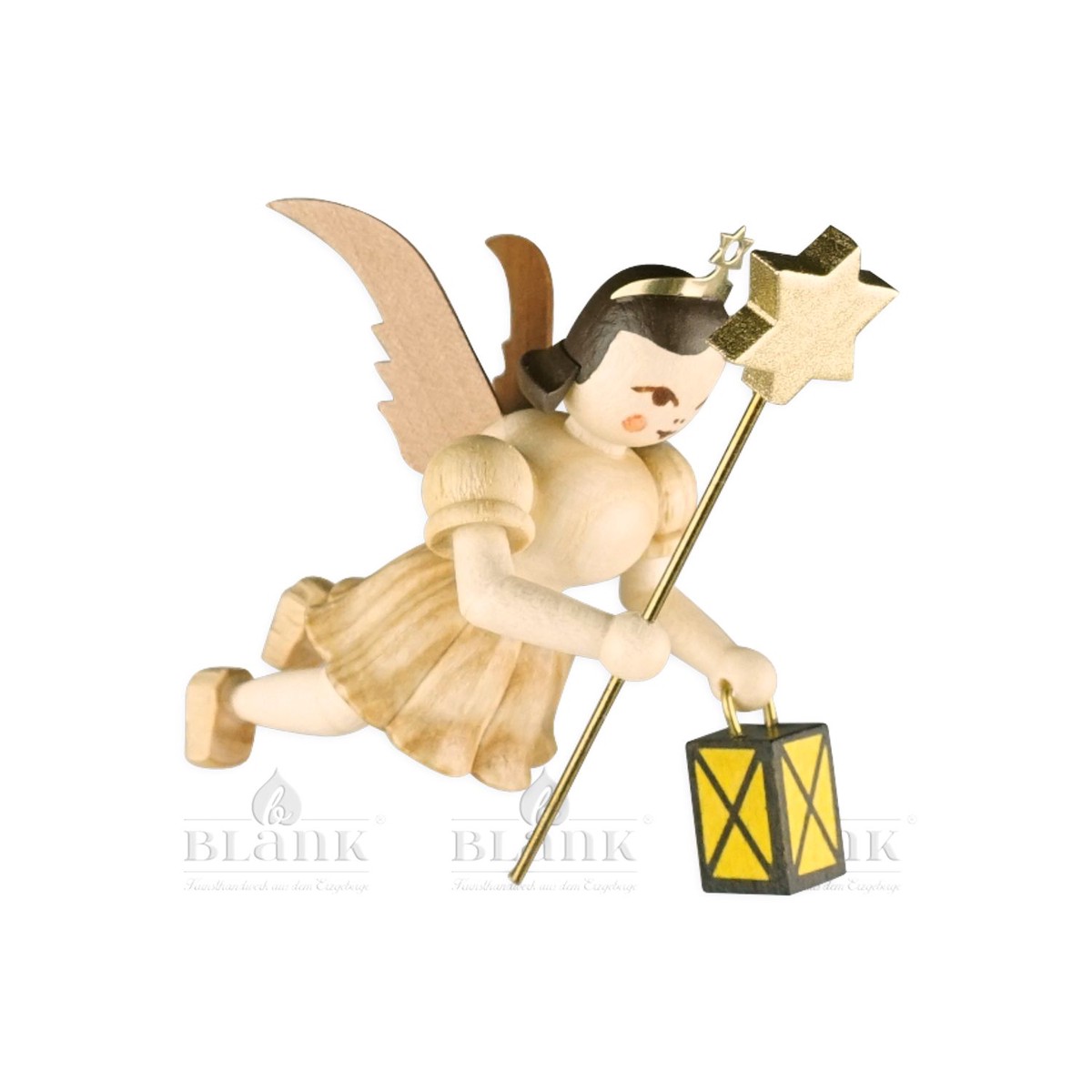 Blank floating angel with lantern and star