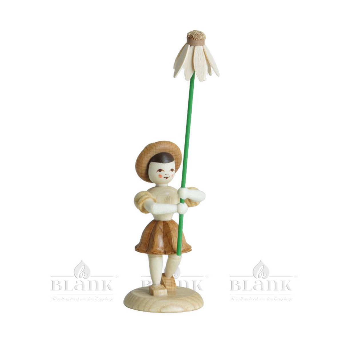 Blank flower child with chamomile, natural