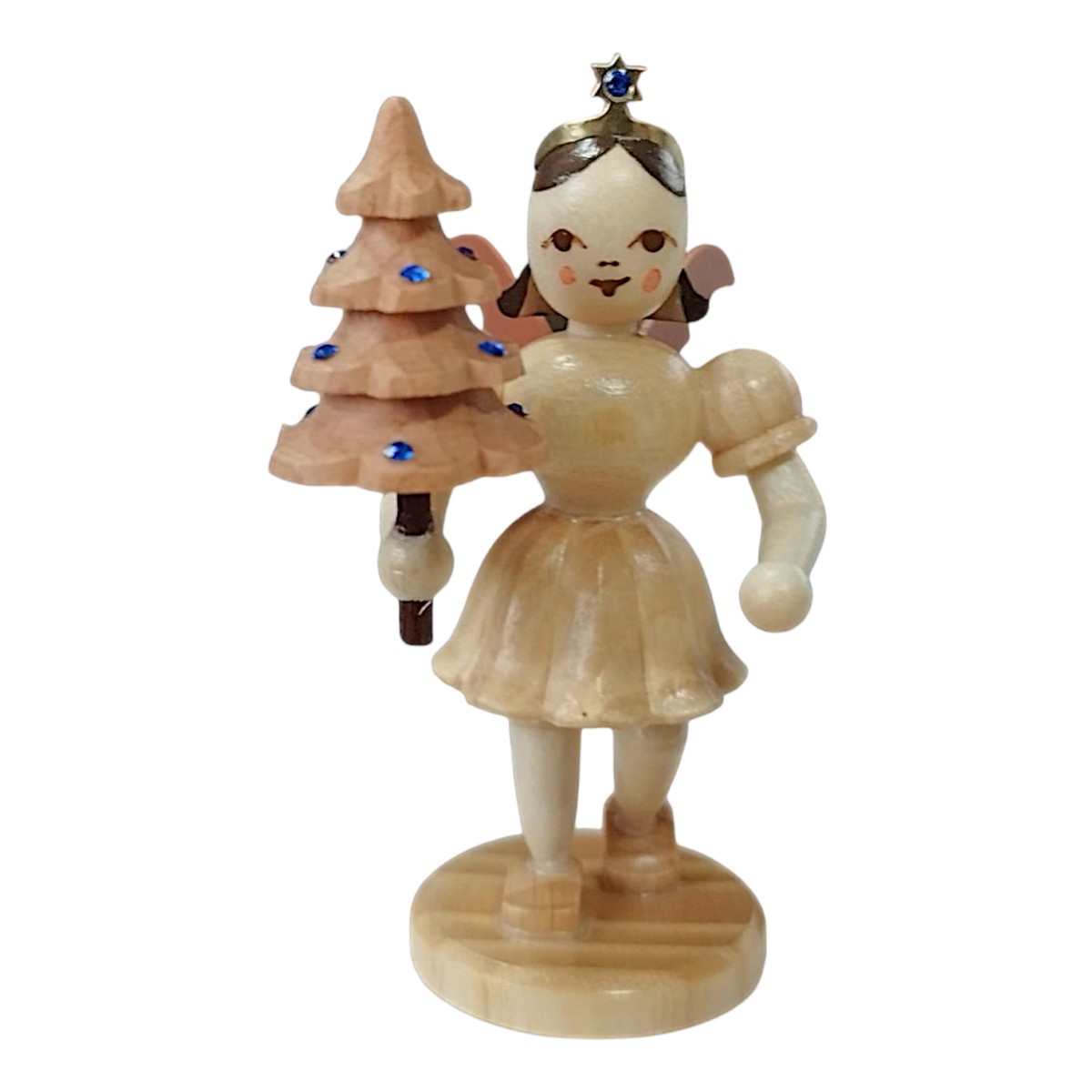 Blank short skirt angel with tree and Preciosa crystals
