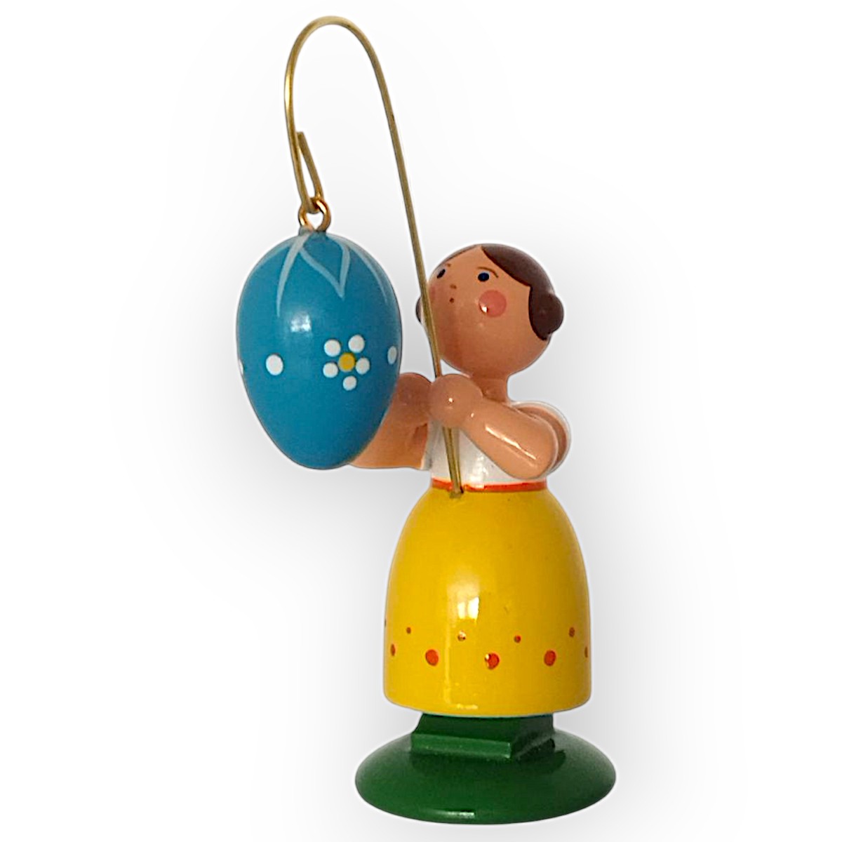 Easter girl with blue egg