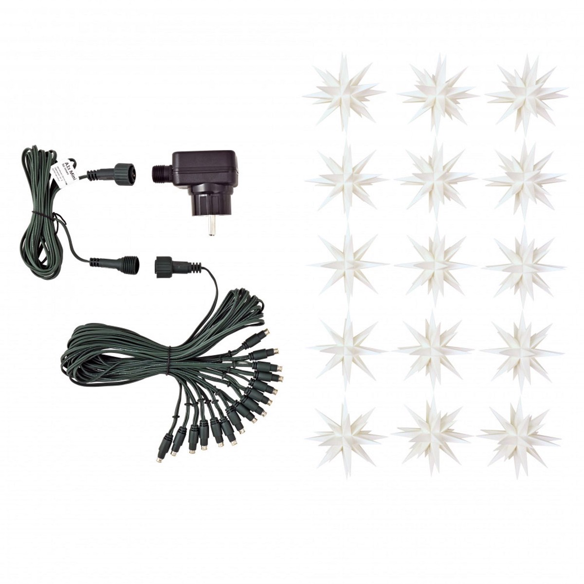 Miniature LED star chain white