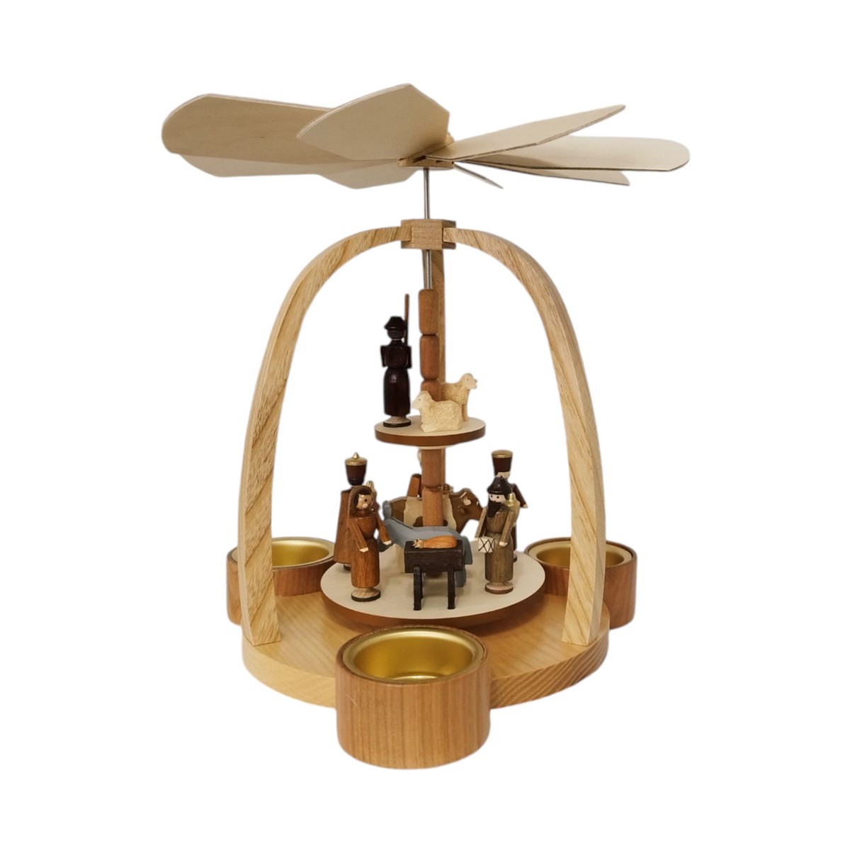 Tealight pyramid Nativity of Christ, natural