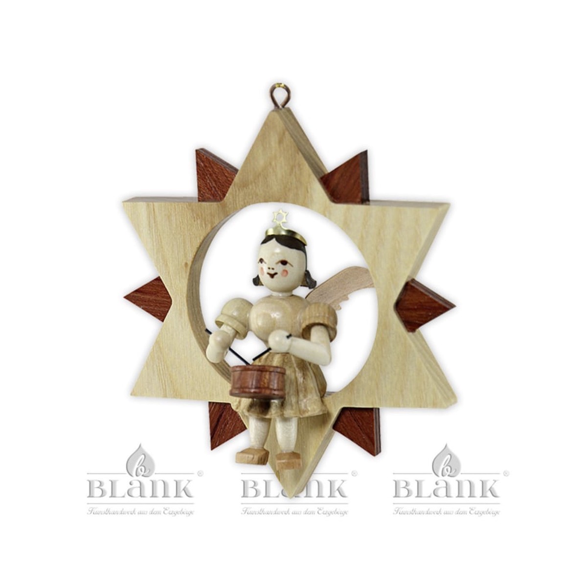 Blank short skirt angel in the star with drum