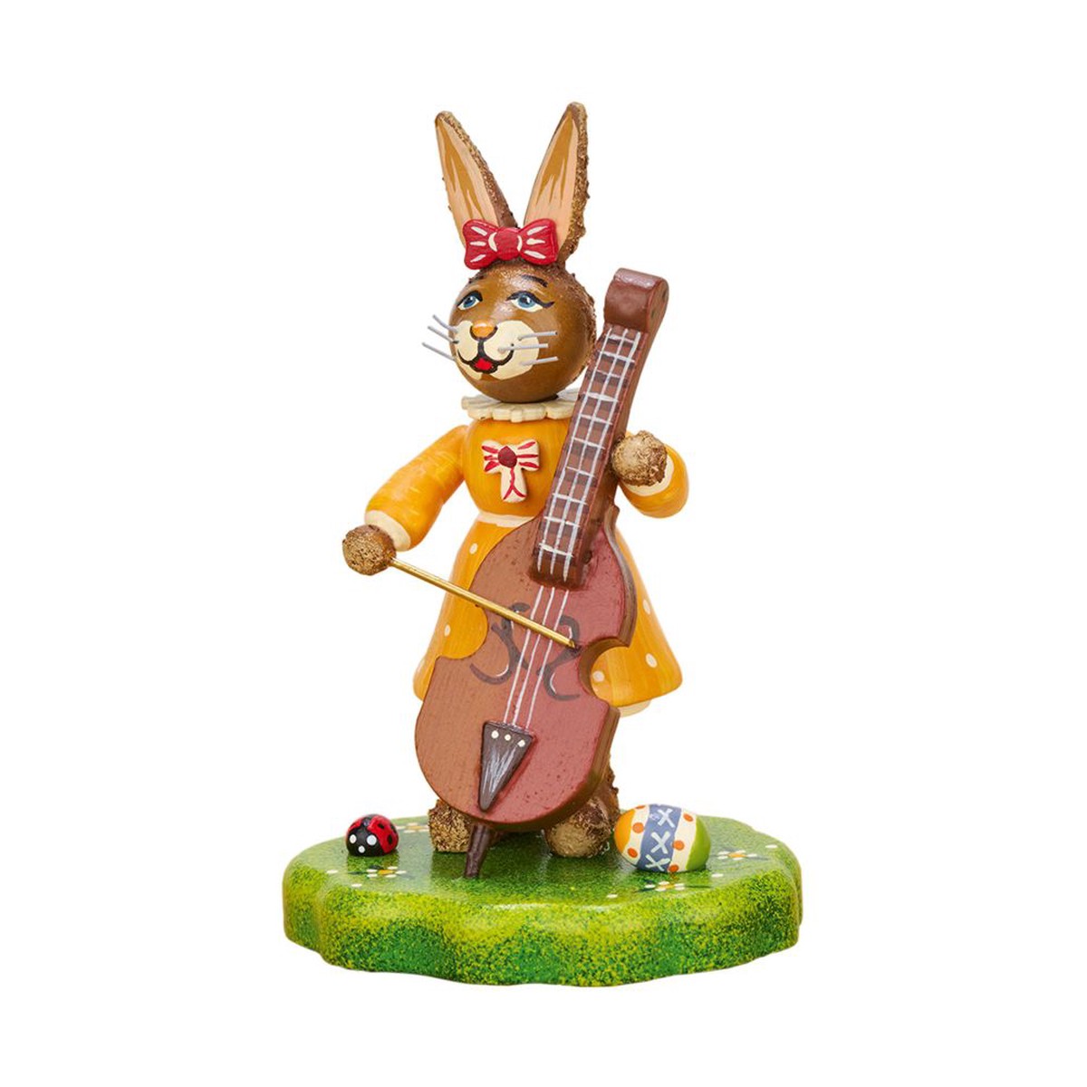 Hubrig collectible figures  rabbit musician girl with double bass