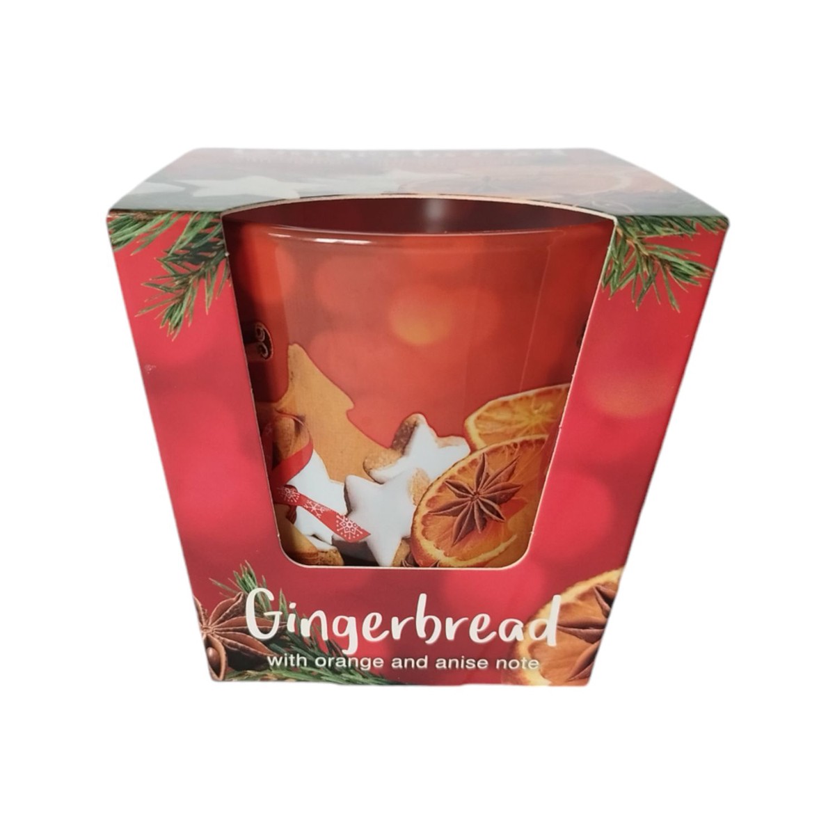Scented glass gingerbread with orange and anise note, large