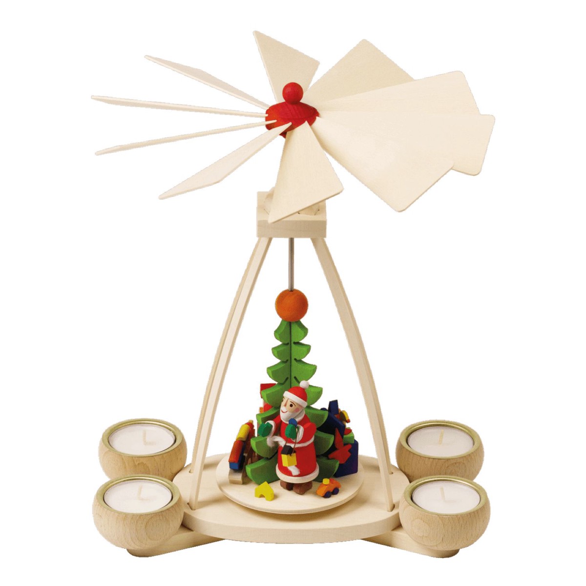 Tealight pyramid Santa Claus