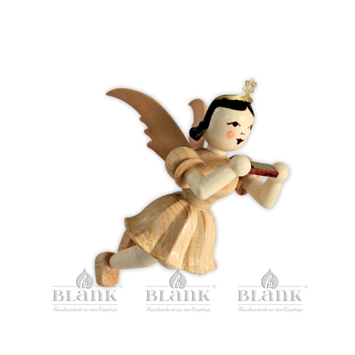Blank floating angel with harmonica
