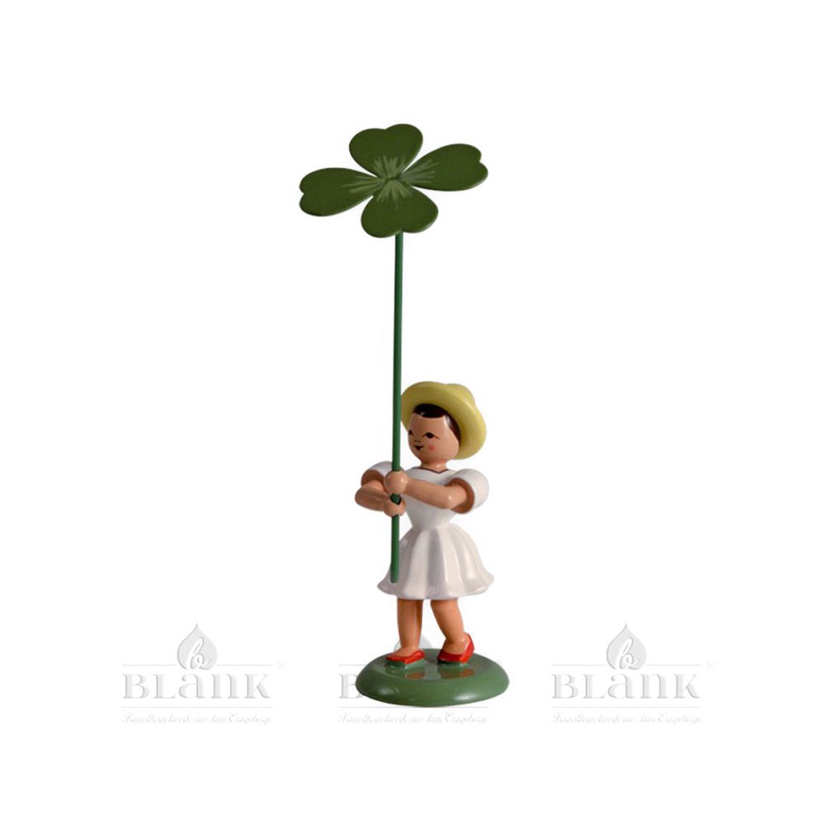 Blank flower child with clover, colored