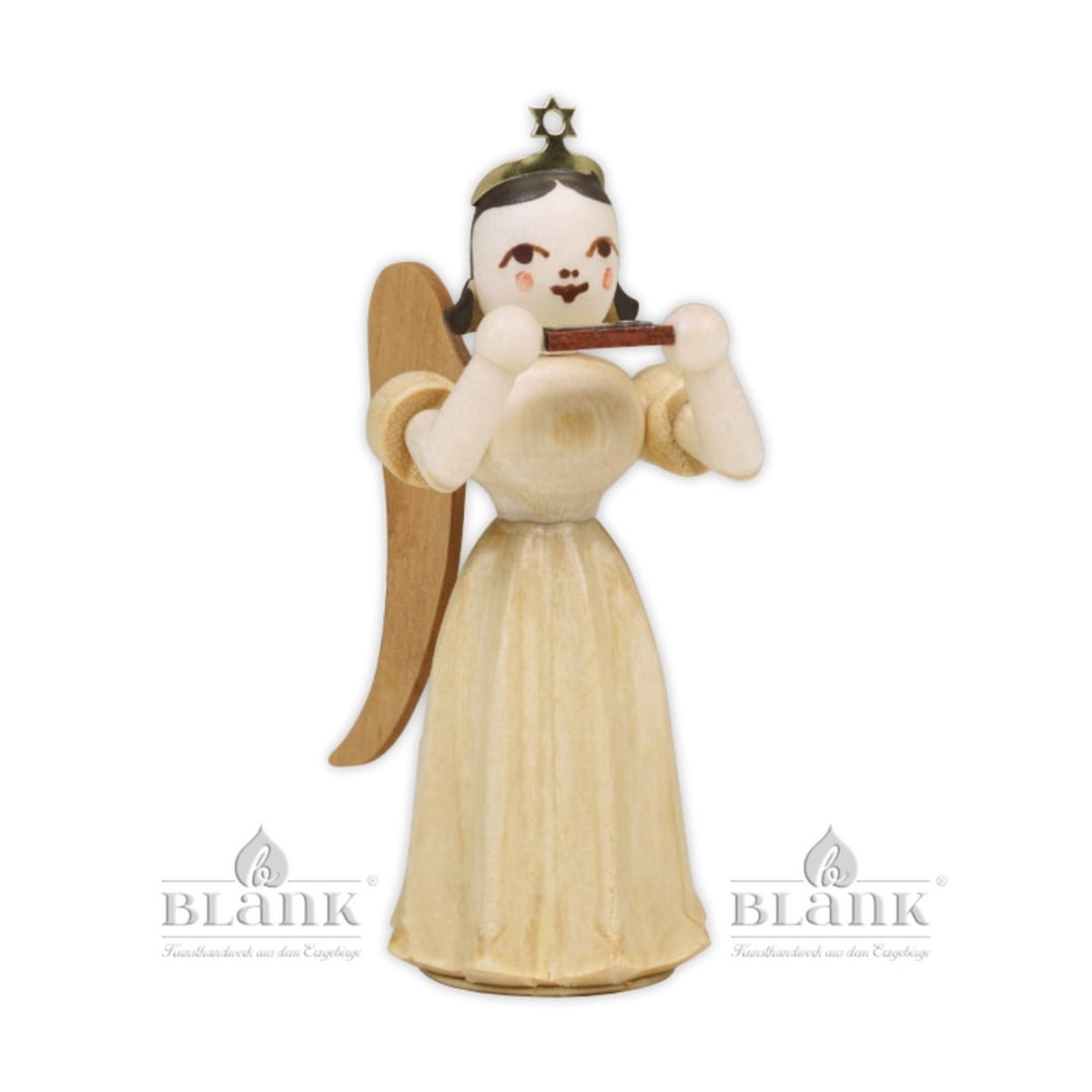 Blank long skirt angel with harmonica