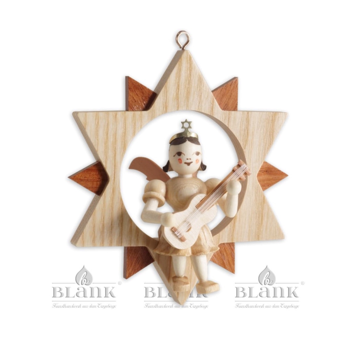 Blank Short-skirt angel in a star with guitar
