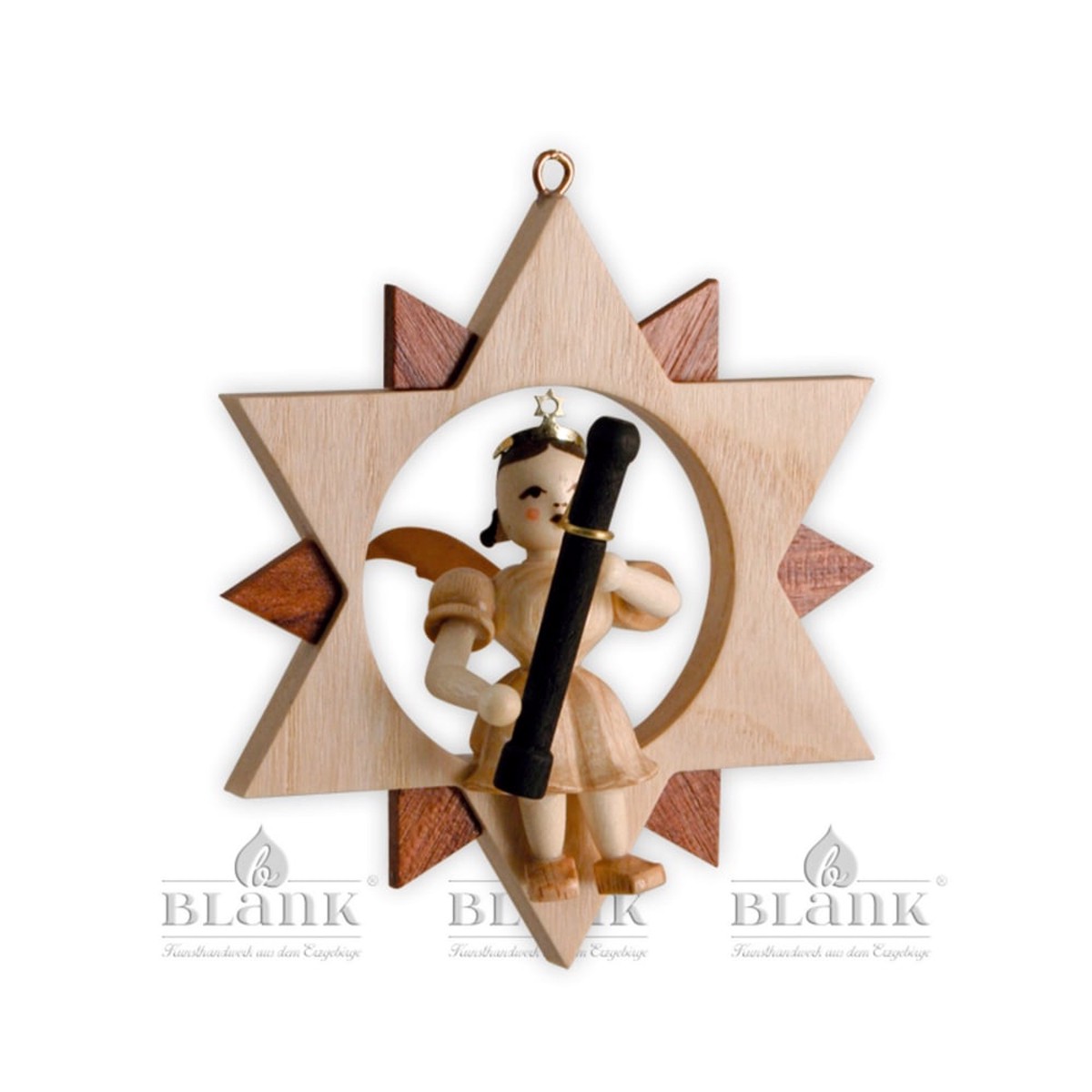 Blank short skirt angel in the star with bassoon