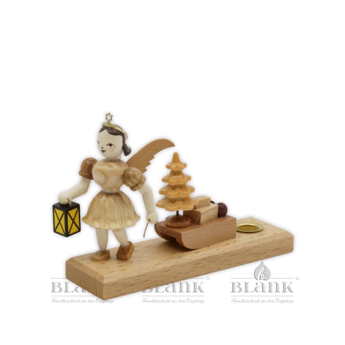 Blank short-skirt angel with sleigh