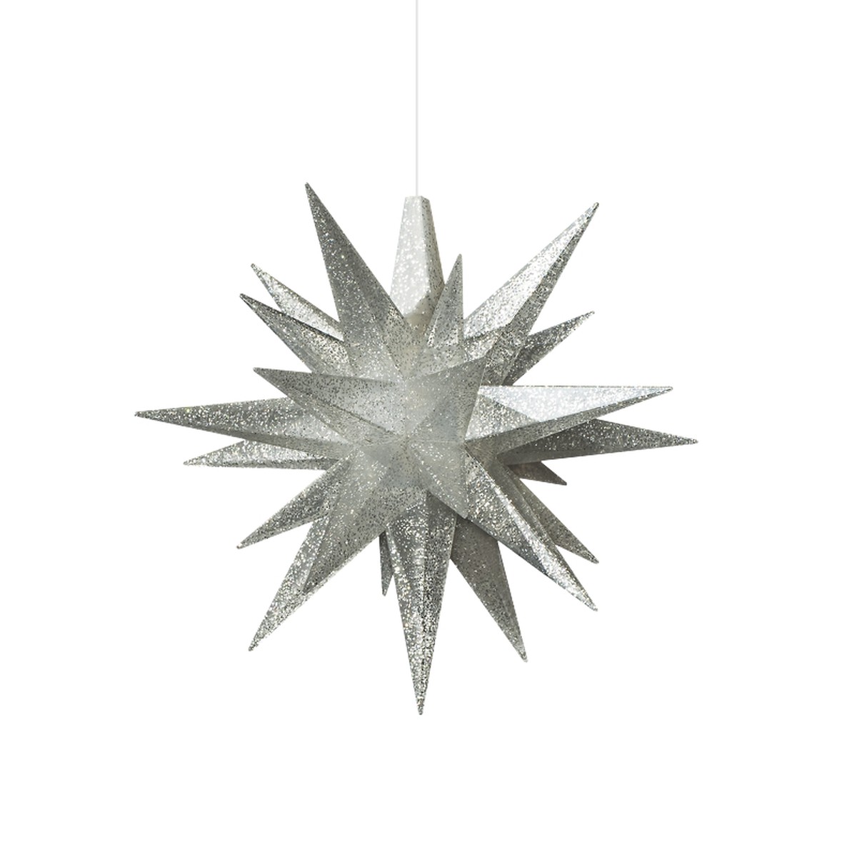 Moravian Star Plastic 13cm Silver Glitter | Special Edition 2022