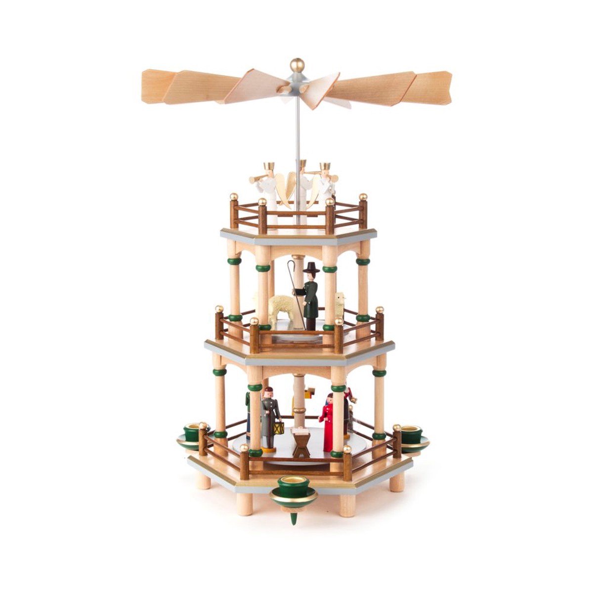Pyramid crib 3 floors, natural