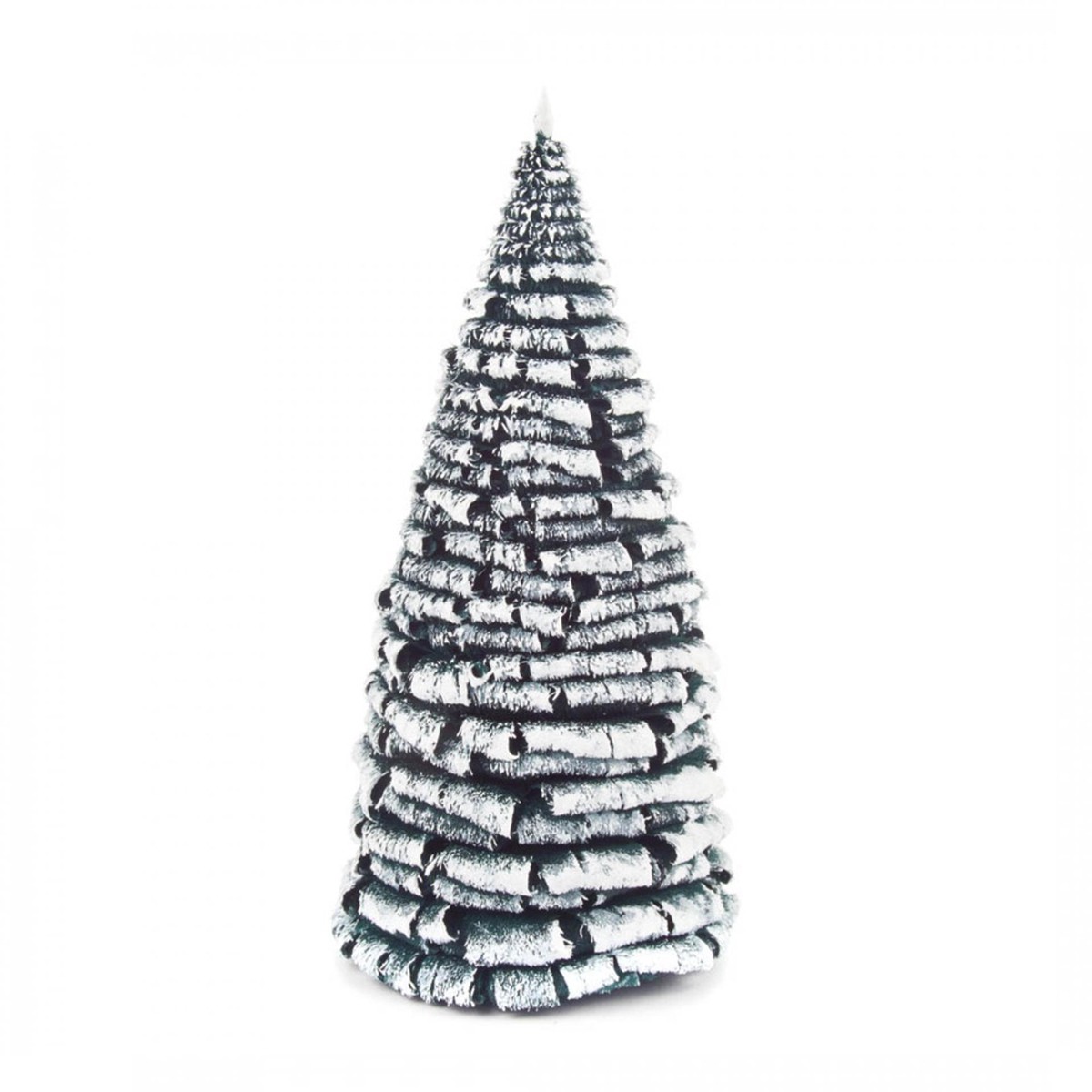 3 hoarfrost trees green-white, 18cm