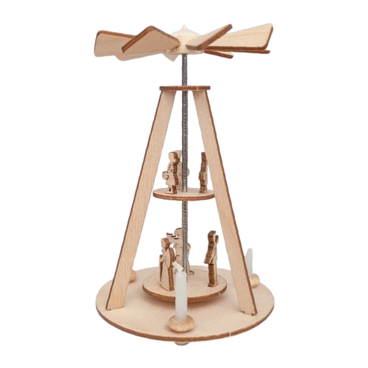 thumbnail christmas market pyramid with real wax candles