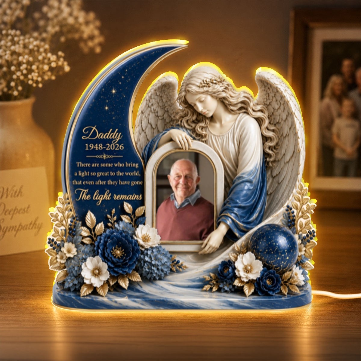 Your Light Remains Memorial - Personalized Light Box - Heartfelt Sympathy Keepsake, Remembrance Gift for Loss of Loved One - Acrylic | 6"