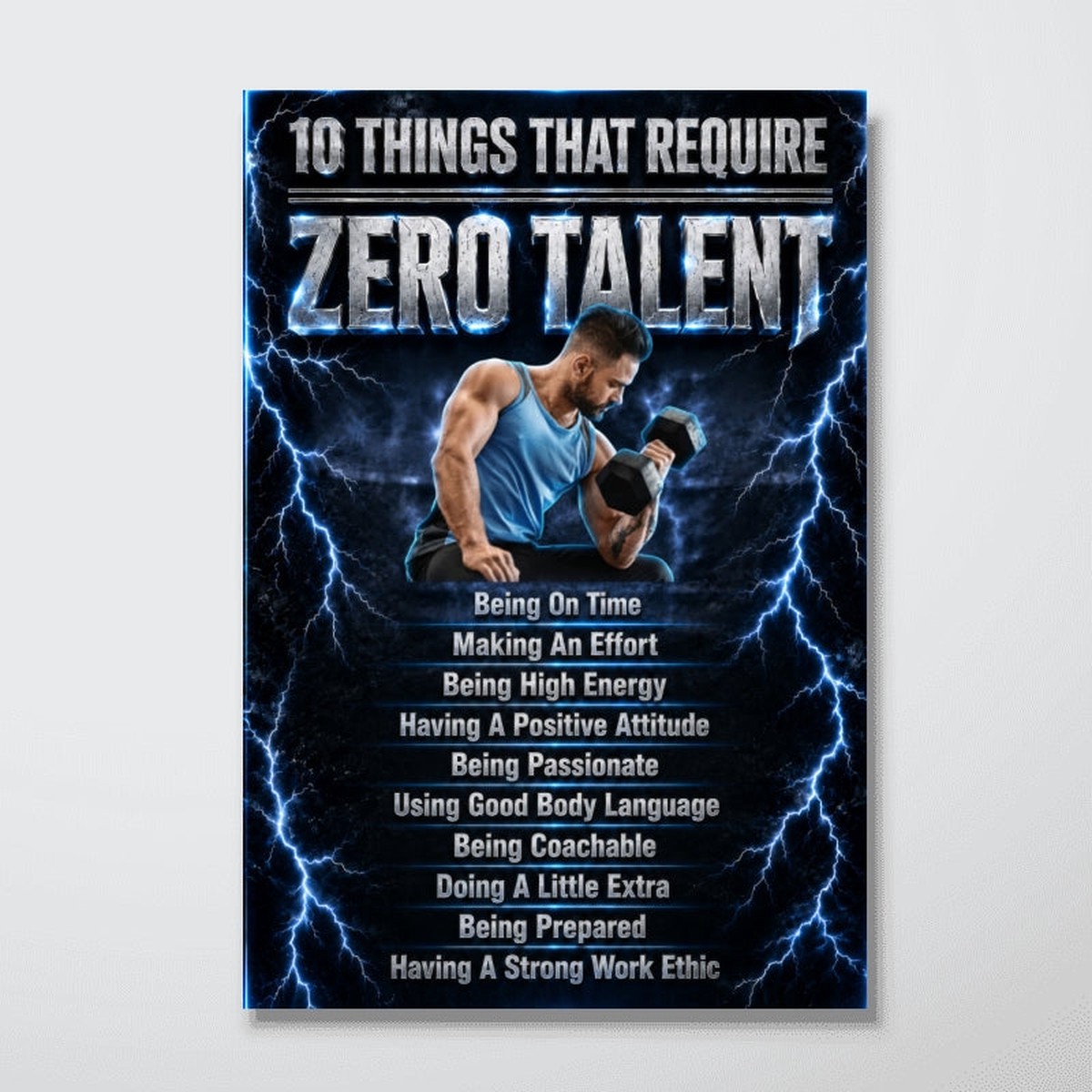 10 Things That Require Zero Talent - Personalized Poster - Motivational Print - 8"x12"