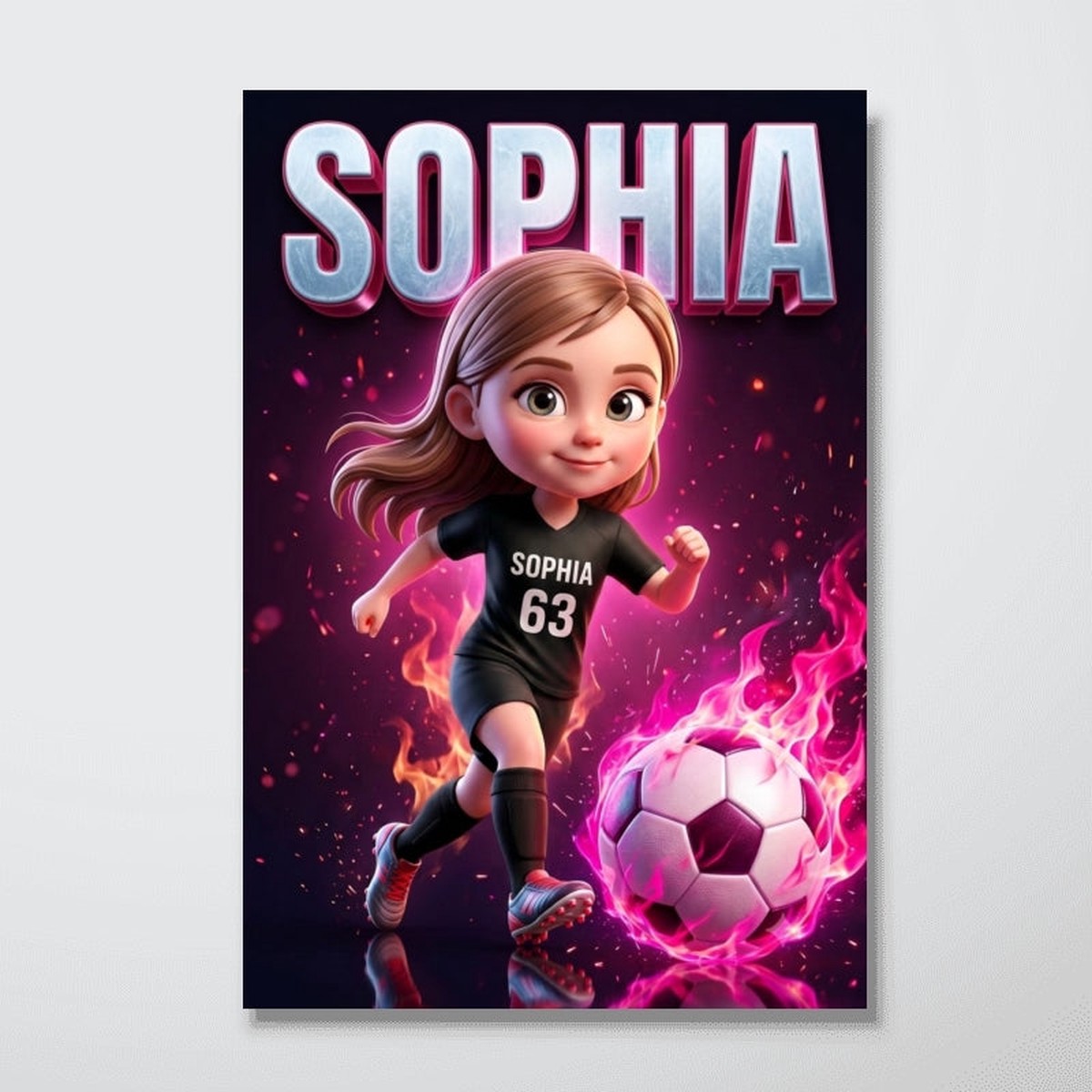 Custom Soccer Portrait from Photo - Personalized Poster - Soccer Player Gift, Boys Girls Room Decor - 8"x12"