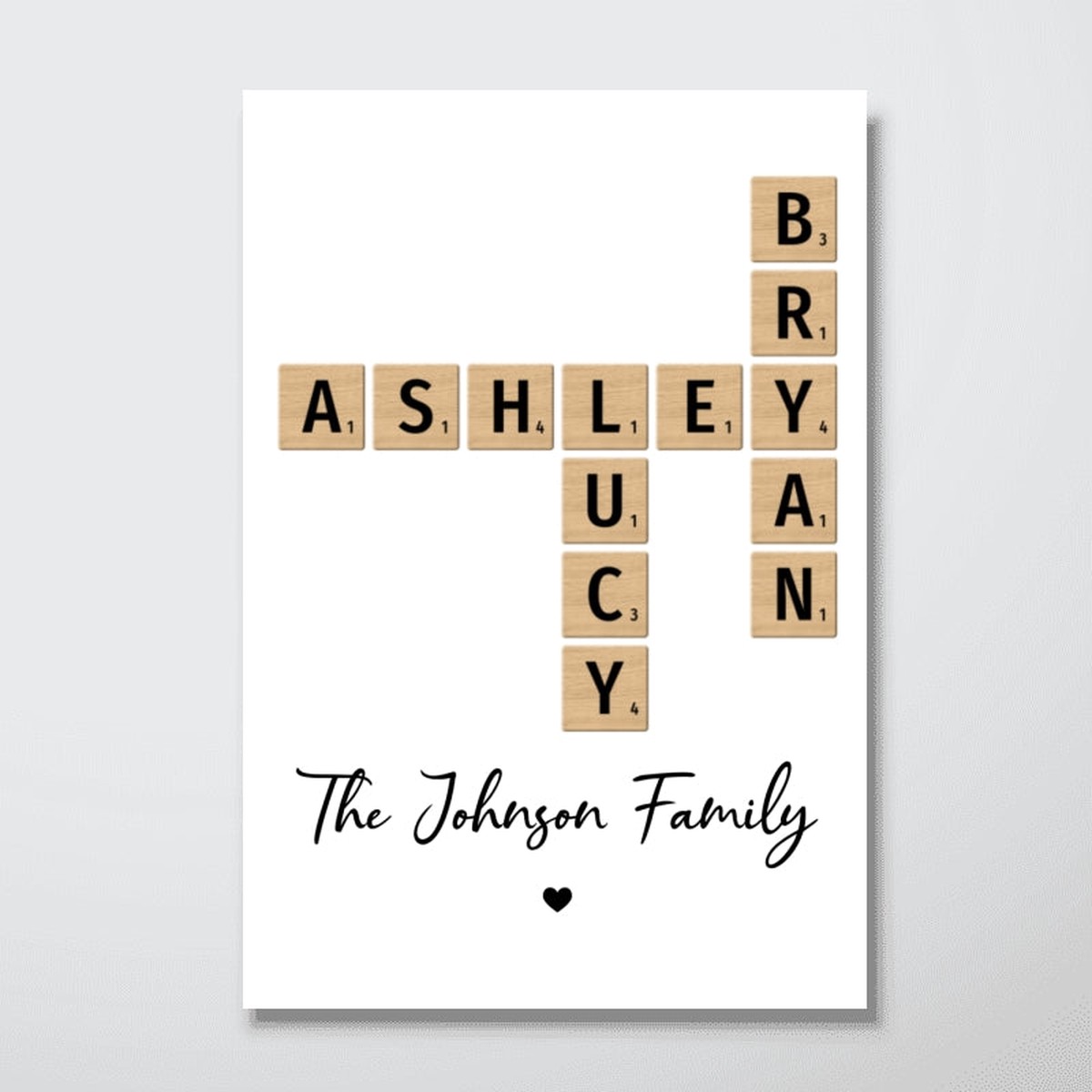 [FREE DELIVERY - Limited Time Offer] Unique Family Home Decor Make Your Own Crossword Puzzle Personalized Poster - 8"x12"