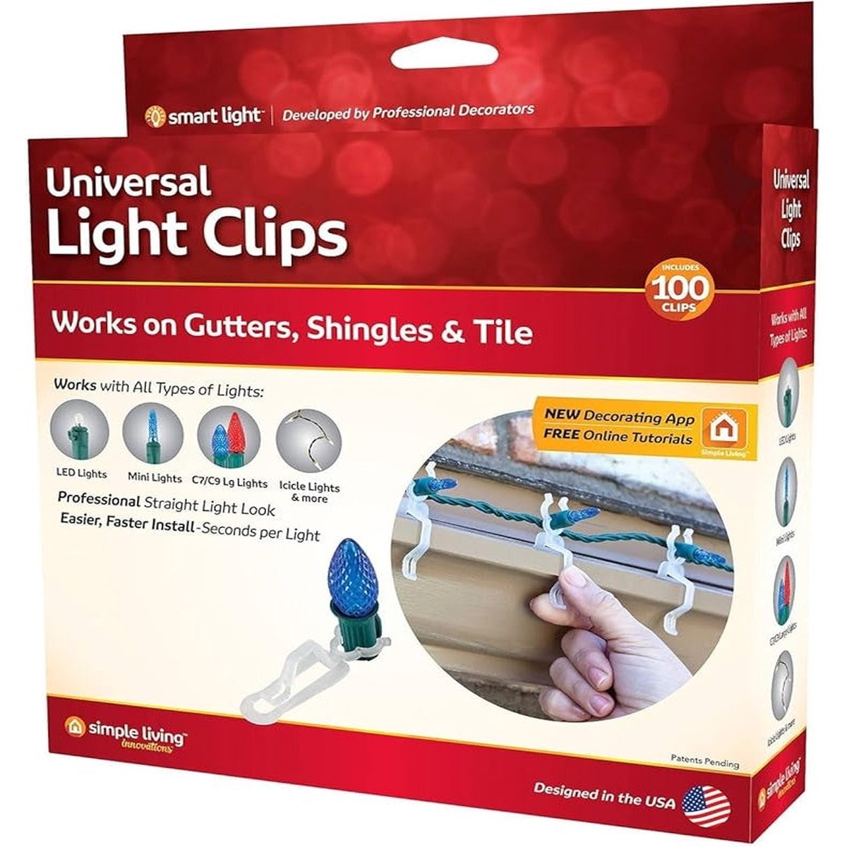 Universal Light Clips - (100) Set of 100 Universal Light Clips